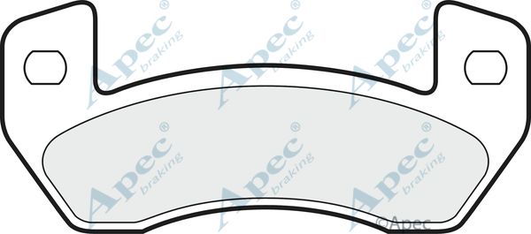 APEC BRAKING Комплект тормозных колодок, дисковый тормоз PAD1497